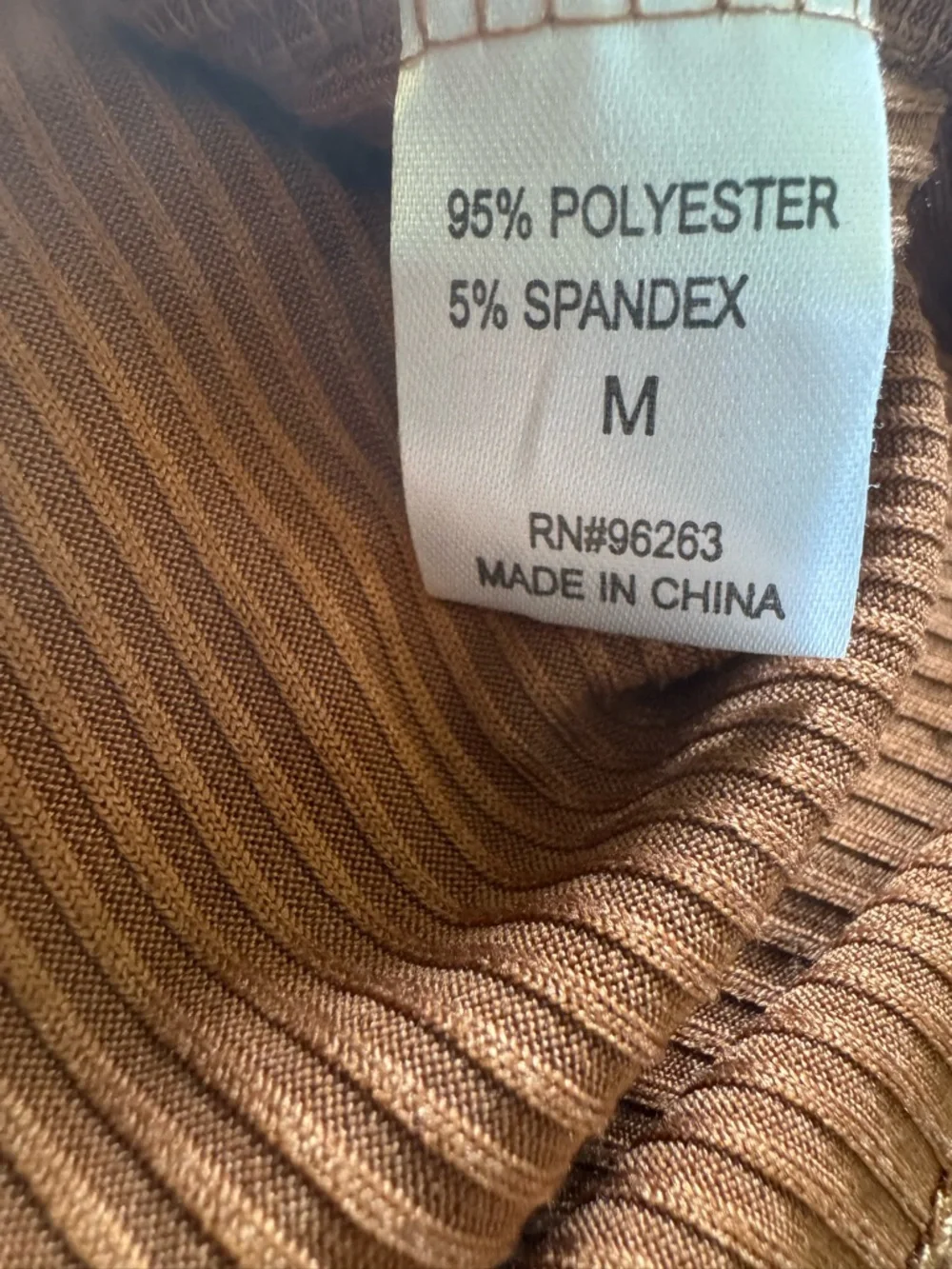 Olivia Rae Ribbed Mock Neck Top - Chestnut‎ (108)